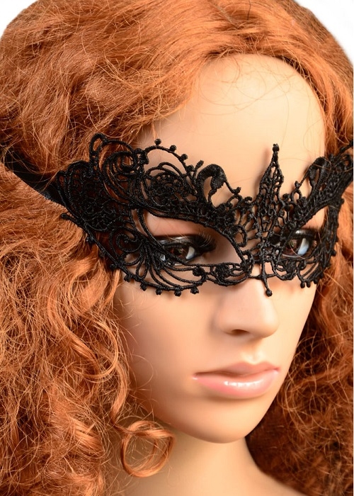 Sort masquerade maske